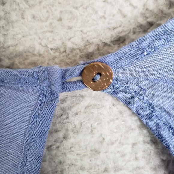 JP and Mattie Women’s Dress Sleeveless Cotton Light Blue Fish Flowy One Size - Picture 6 of 9